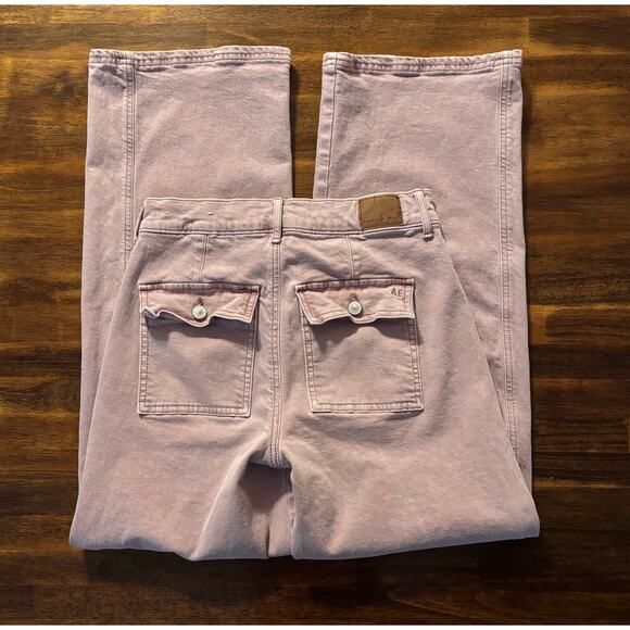 American Eagle Women’s 2 28 x 30 Skater Jean Straight Wide Leg Relaxed Fit Baggy - Picture 4 of 14